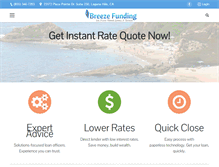 Tablet Screenshot of breezefunding.com